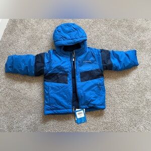 Columbia Two-Tone Blue Jacket with Hood